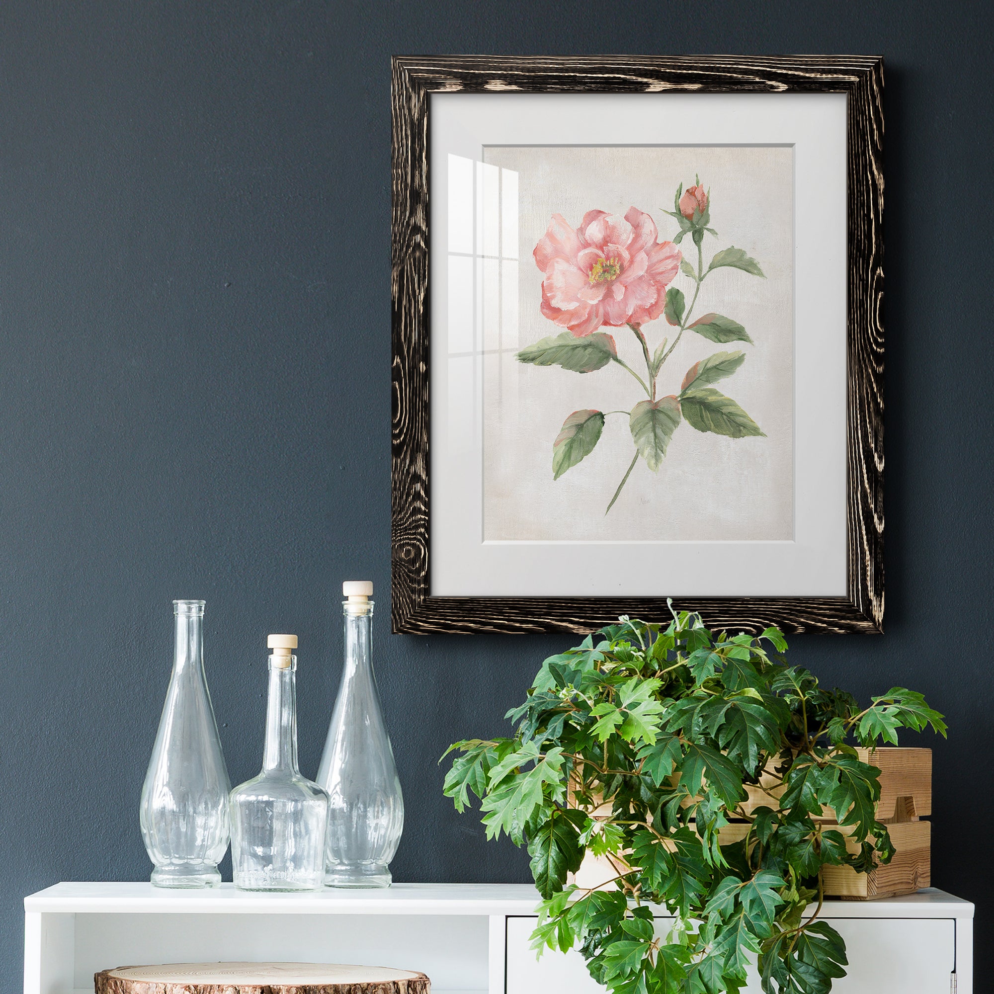 Grandiflora II - Barnwood Framed Art Print
