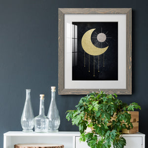 Jeweled Moon - Premium Framed Print - Distressed Barnwood Frame - Ready to Hang