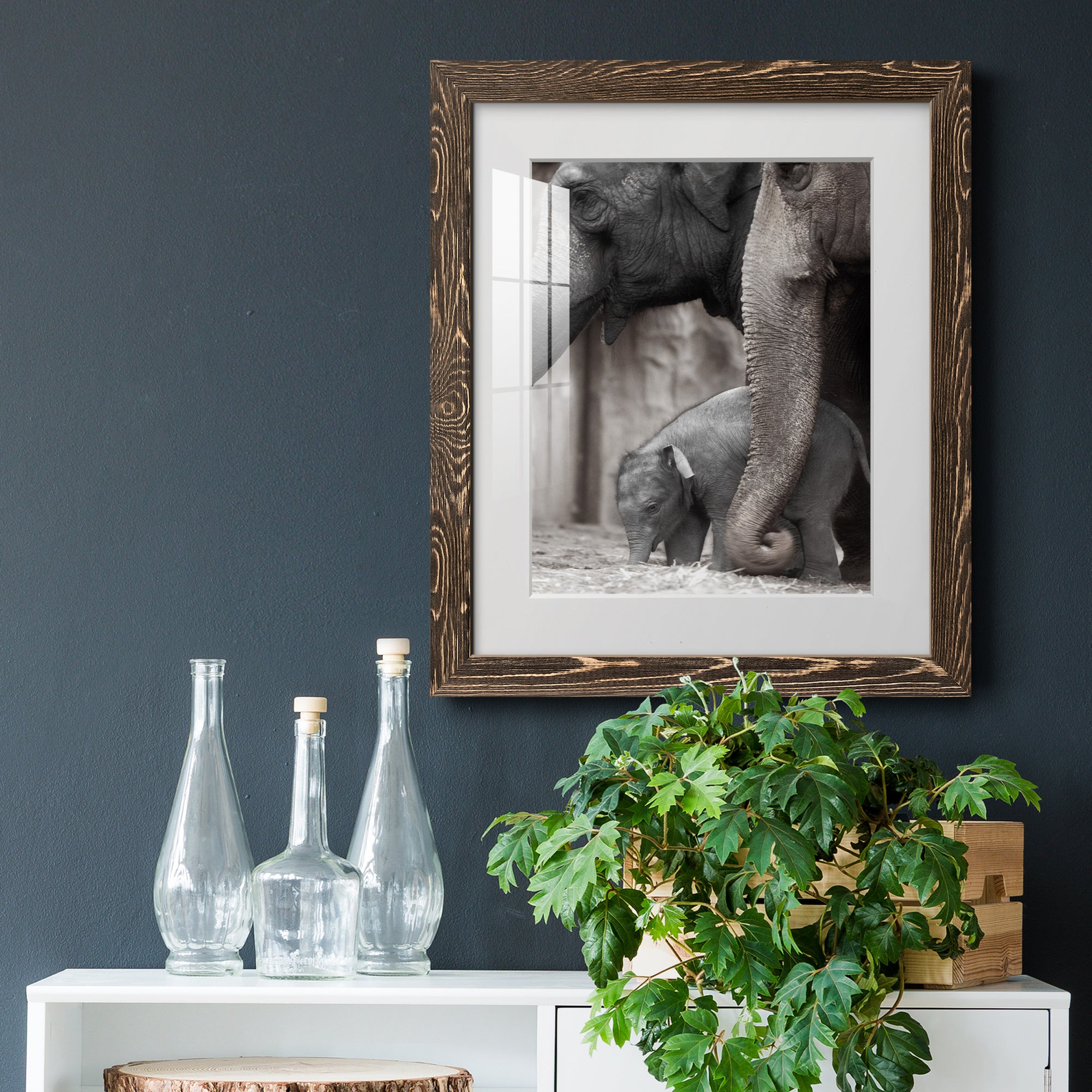 Family Moment - Barnwood Framed Art Print