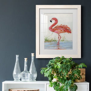 Flamingo II - Barnwood Framed Art Print