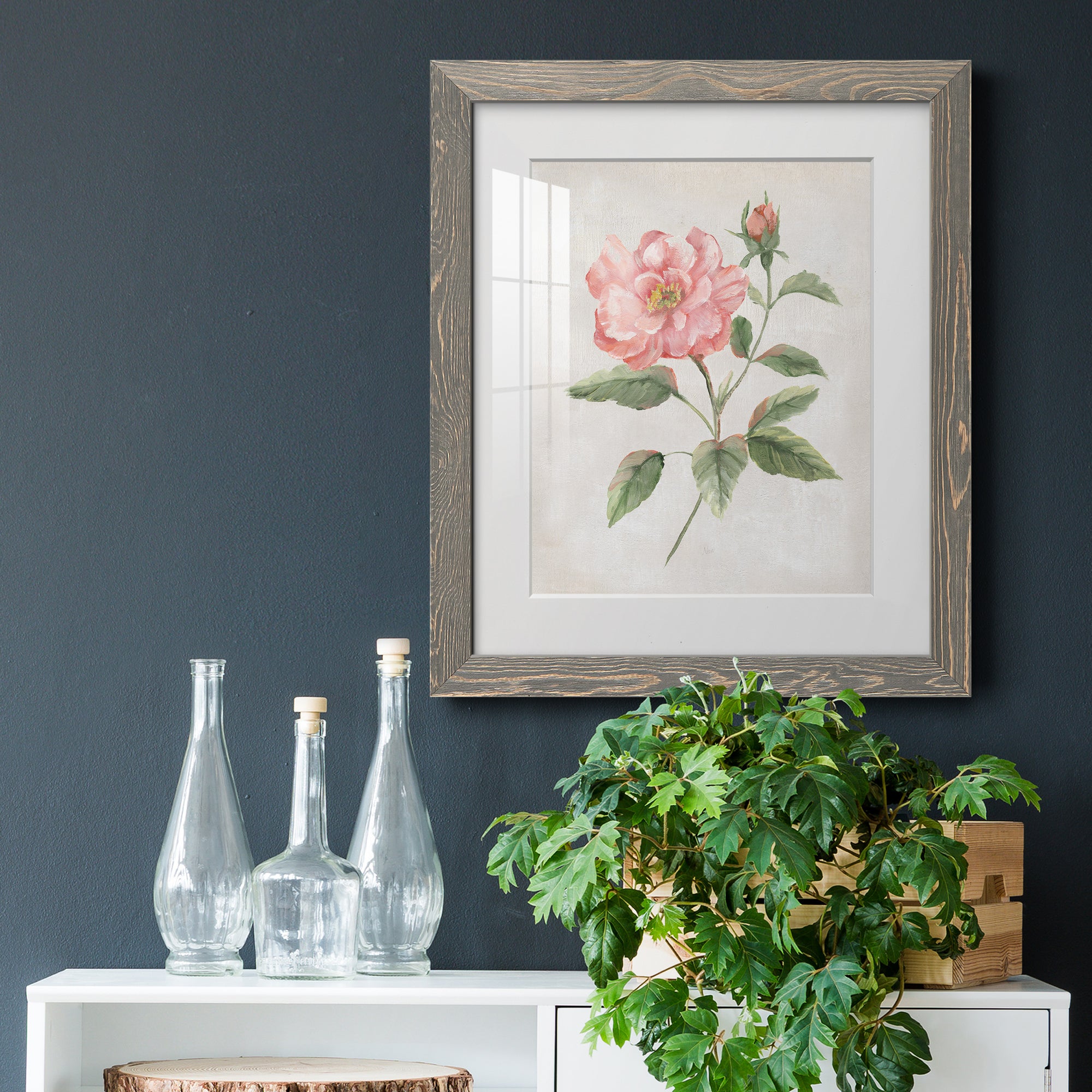 Grandiflora II - Barnwood Framed Art Print