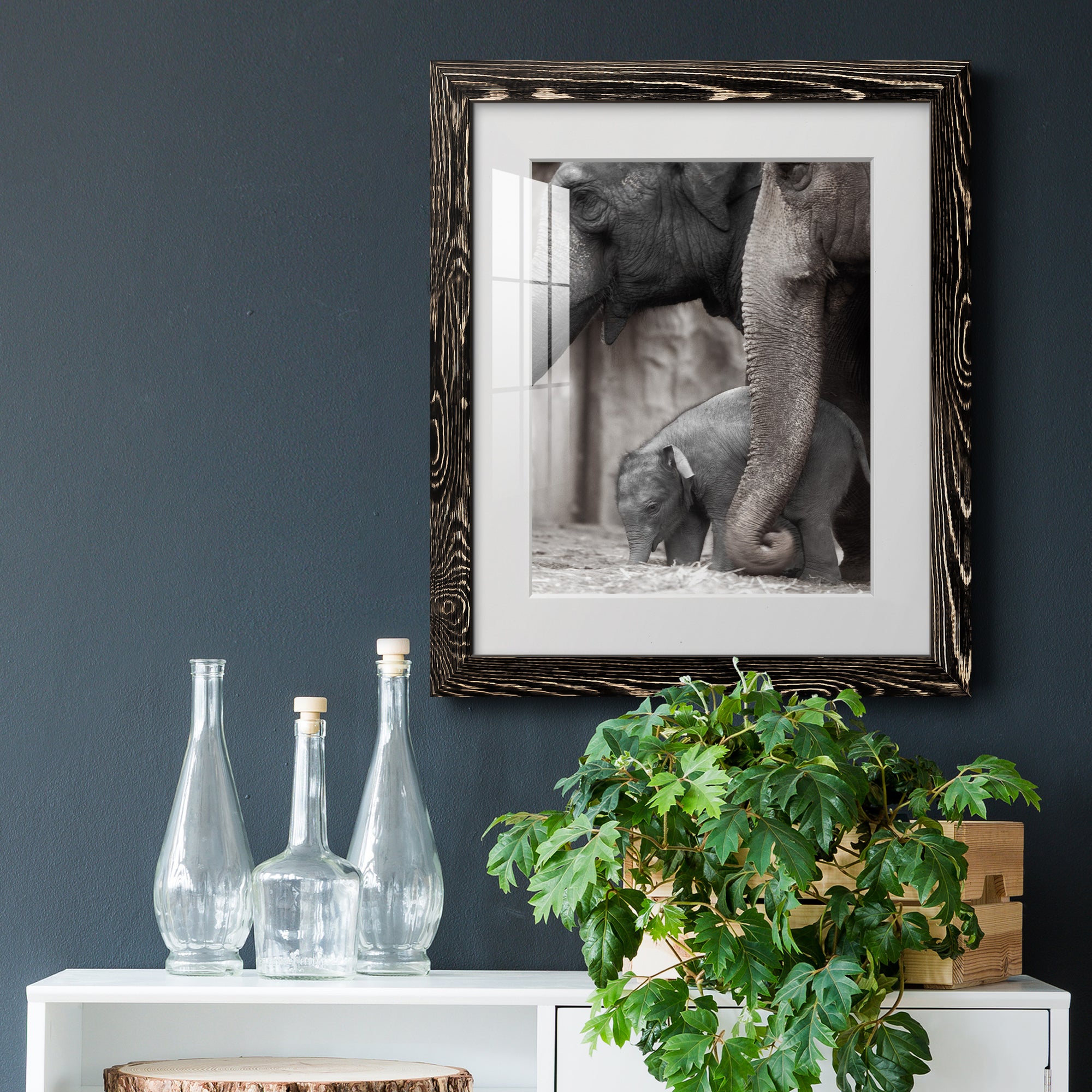 Family Moment - Barnwood Framed Art Print