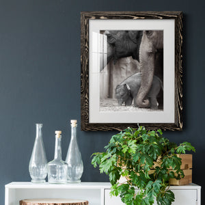 Family Moment - Barnwood Framed Art Print