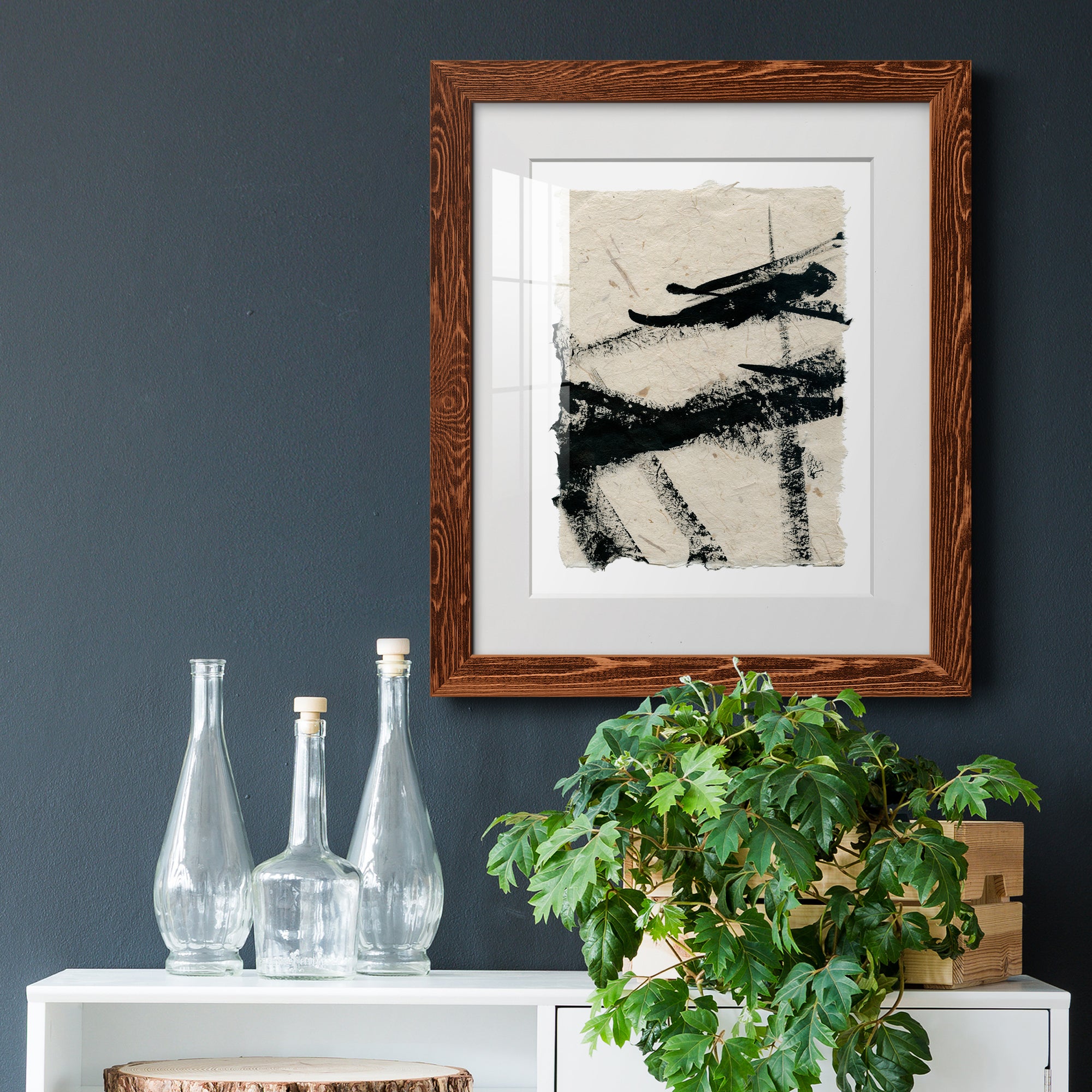 Lines Crossed II - Premium Framed Print - Distressed Barnwood Frame - Ready to Hang