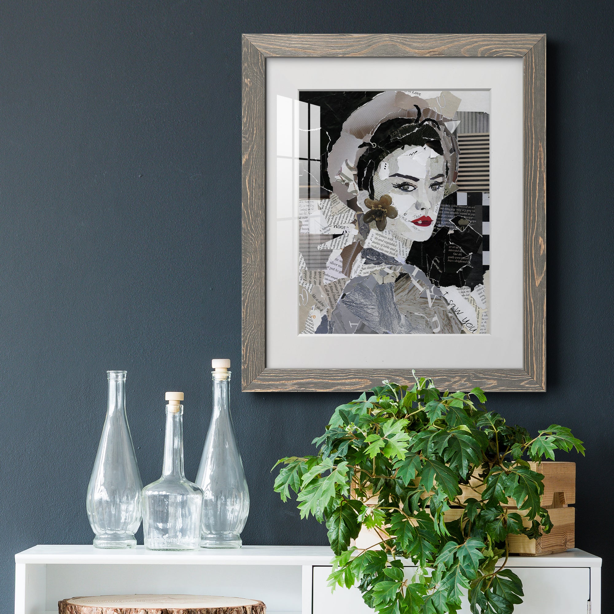 Runway Pause - Barnwood Framed Art Print