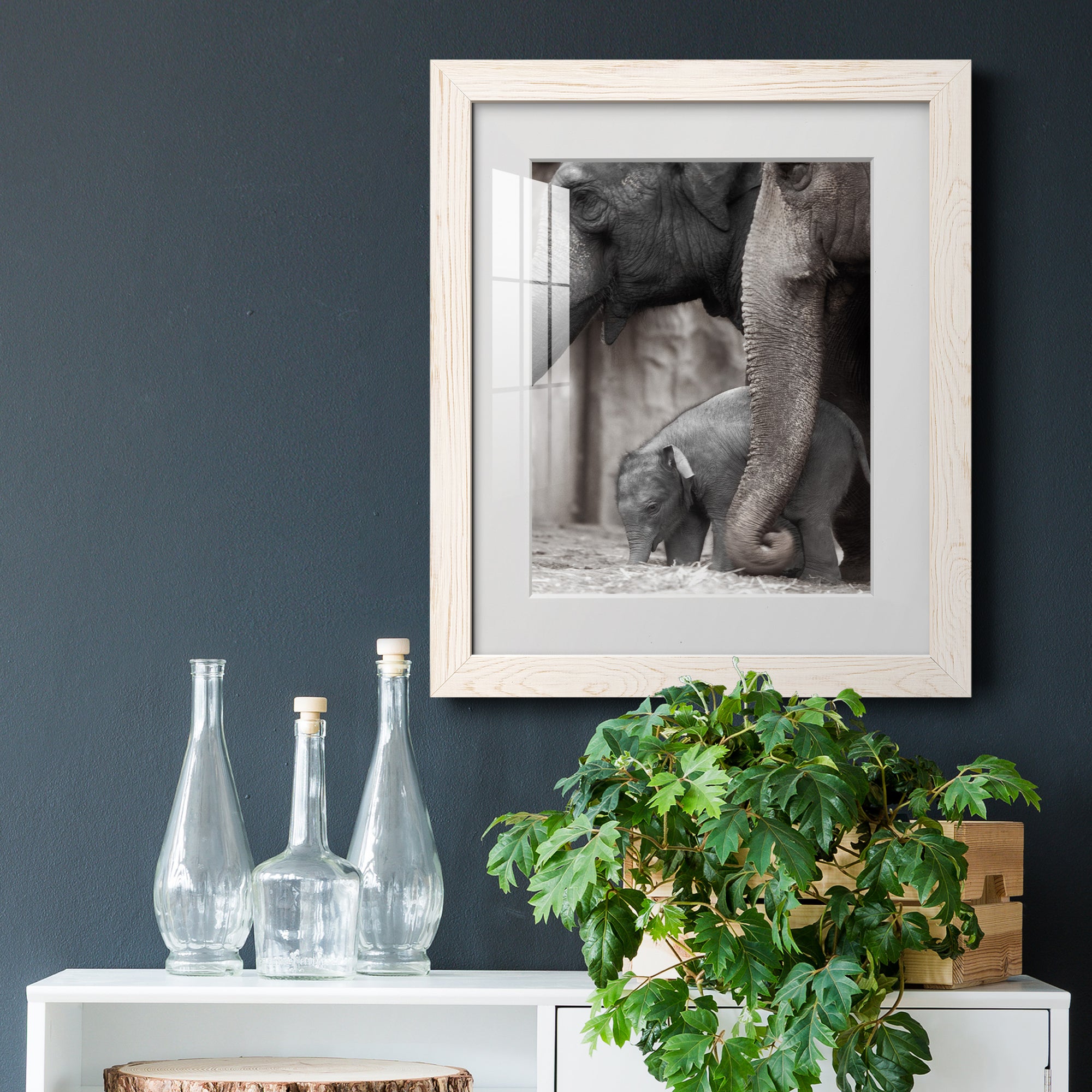 Family Moment - Barnwood Framed Art Print