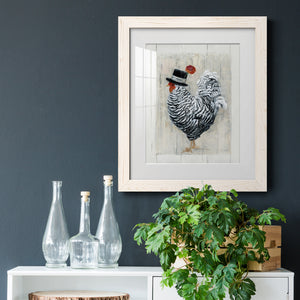 Sunday Best Rooster - Barnwood Framed Art Print