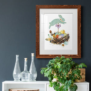 Bunny Hop - Barnwood Framed Art Print