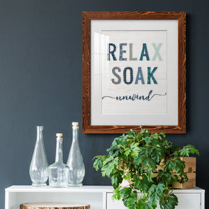 Relax Soak Unwind - Barnwood Framed Art Print