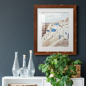 Santorini - Premium Framed Print - Distressed Barnwood Frame - Ready to Hang