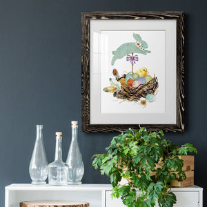 Bunny Hop - Barnwood Framed Art Print