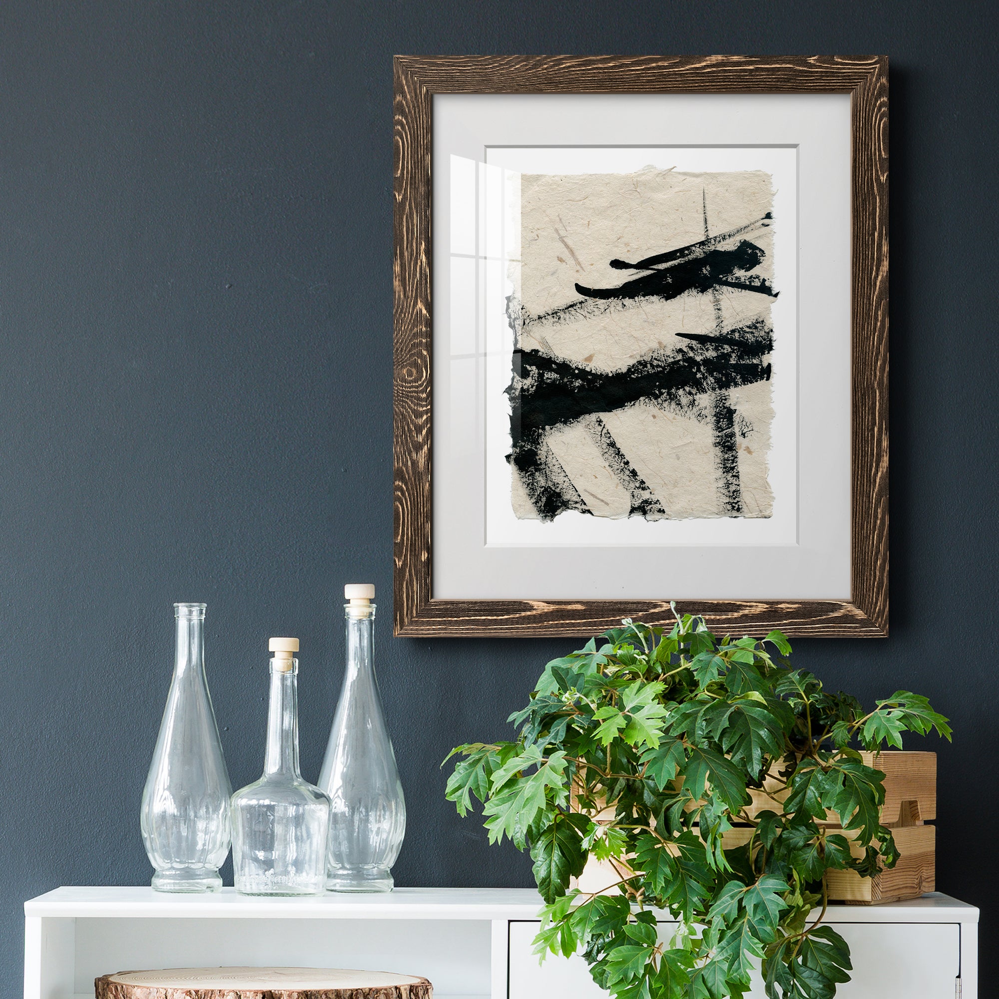 Lines Crossed II - Premium Framed Print - Distressed Barnwood Frame - Ready to Hang