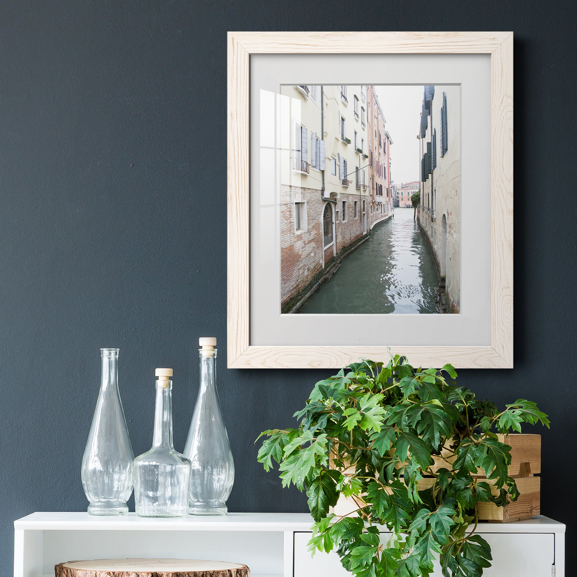 Venice Canal II - Premium Framed Print - Distressed Barnwood Frame - Ready to Hang