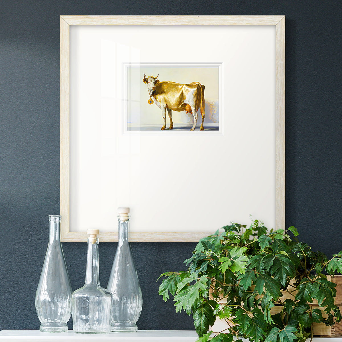 Gold Cow Premium Framed Print Double Matboard