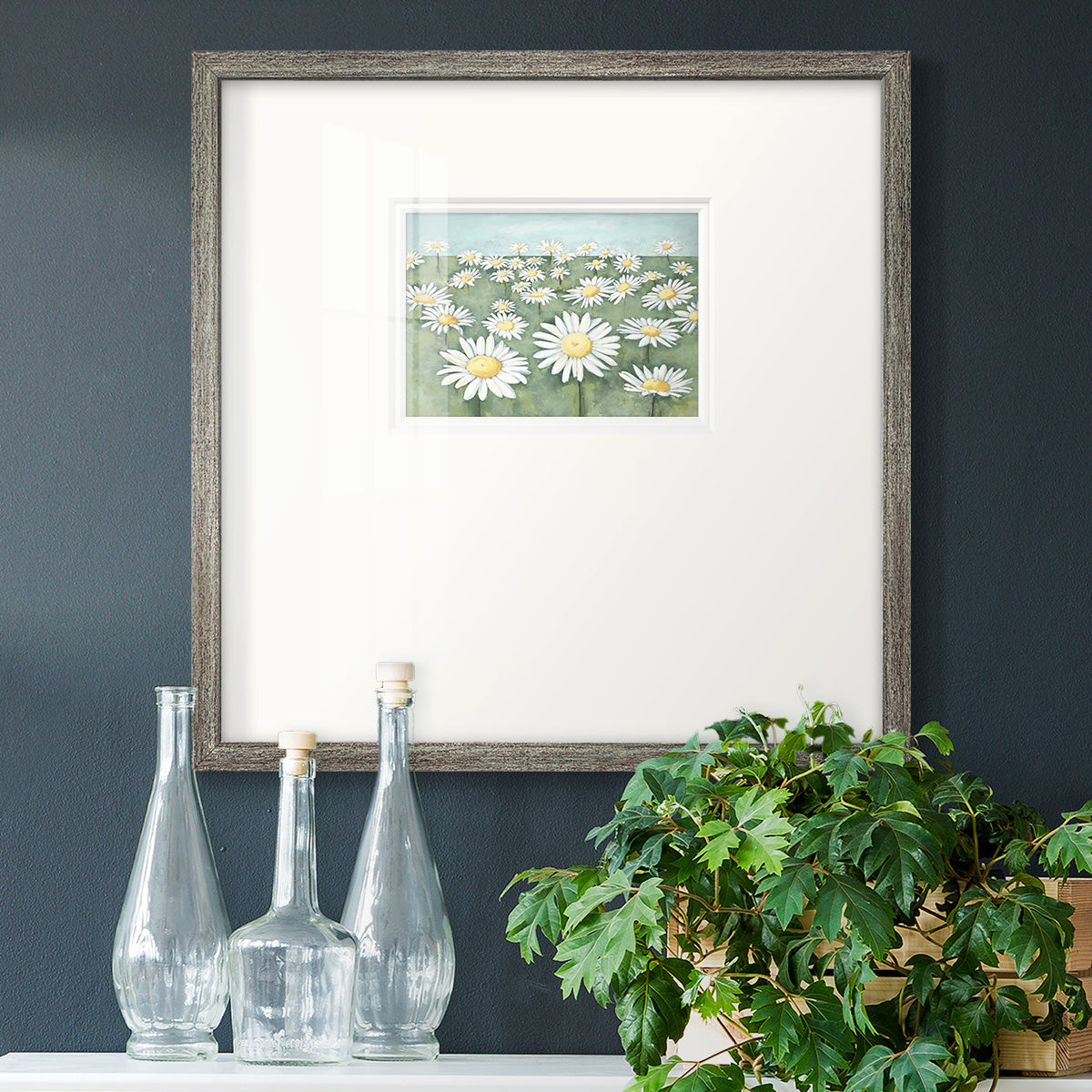 Field of Flowers- Premium Framed Print Double Matboard