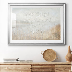 Shine His Light - Modern Framed Art Print