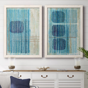 Blue Blue Horizon I - Premium Framed Canvas 2 Piece Set - Ready to Hang