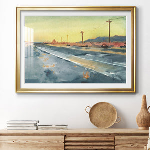 Deserted Highway I - Modern Framed Art Print
