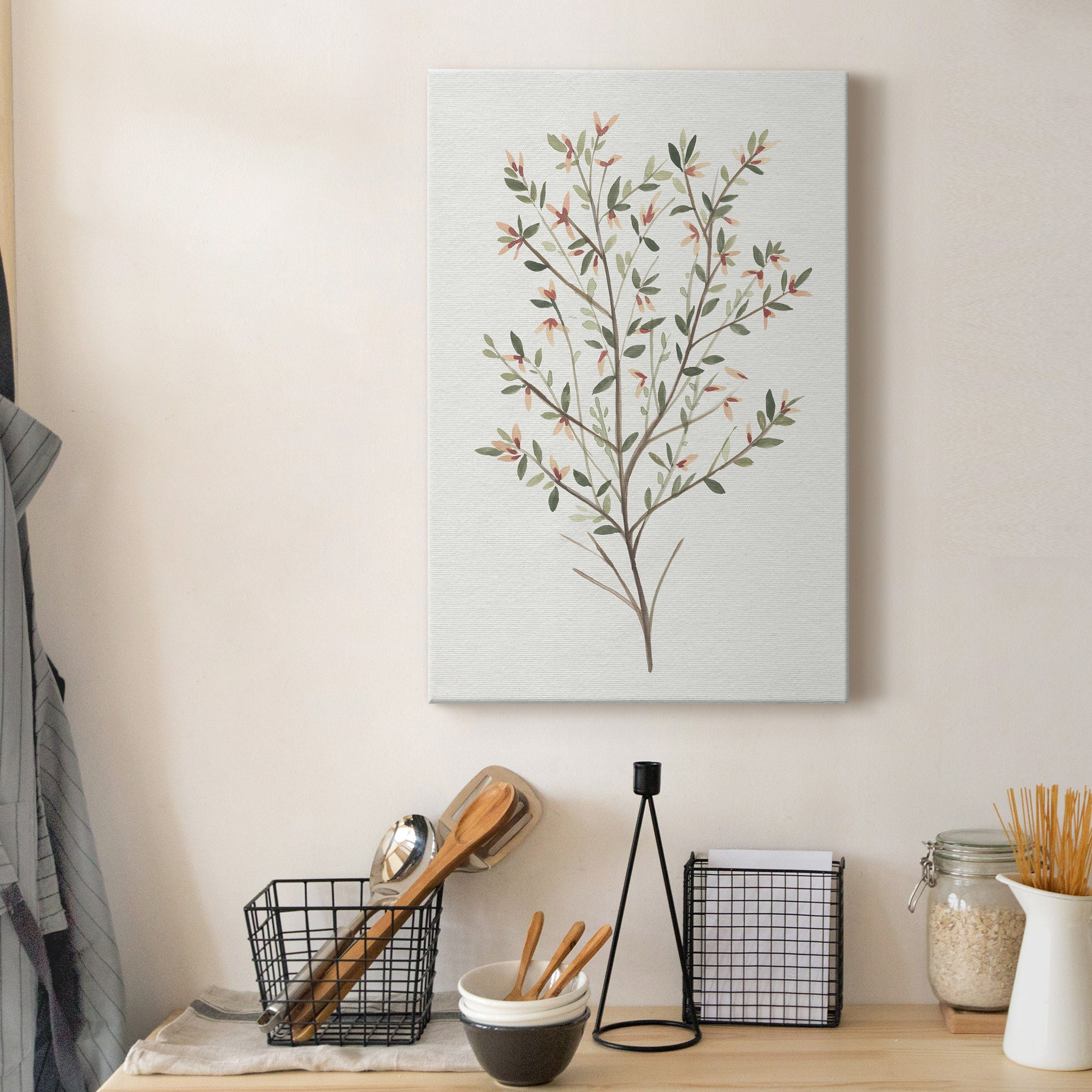 Single Sprig III Premium Gallery Wrapped Canvas - Ready to Hang