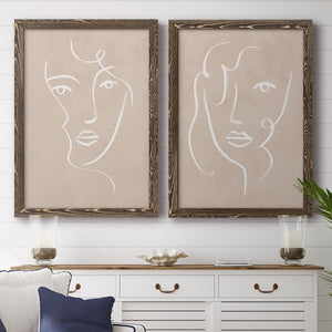 Curly Face I - Barnwood Framed Canvas Set