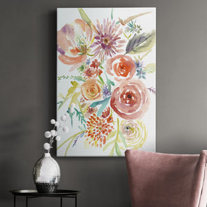 Floating Florals II Premium Gallery Wrapped Canvas - Ready to Hang