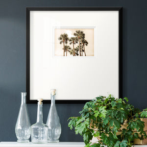 Blushing Palms Premium Framed Print Double Matboard