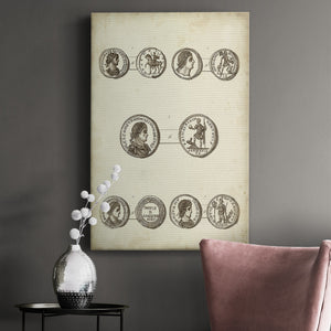 Antique Roman Coins V Premium Gallery Wrapped Canvas - Ready to Hang