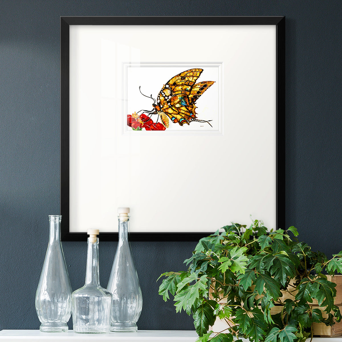 Wings II Premium Framed Print Double Matboard