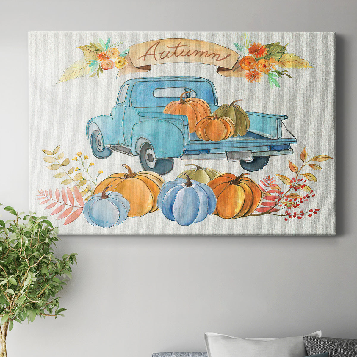 Happy Autumn Premium Gallery Wrapped Canvas - Ready to Hang
