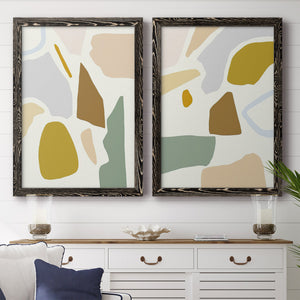 Pastel Splotches I - Barnwood Framed Canvas Set