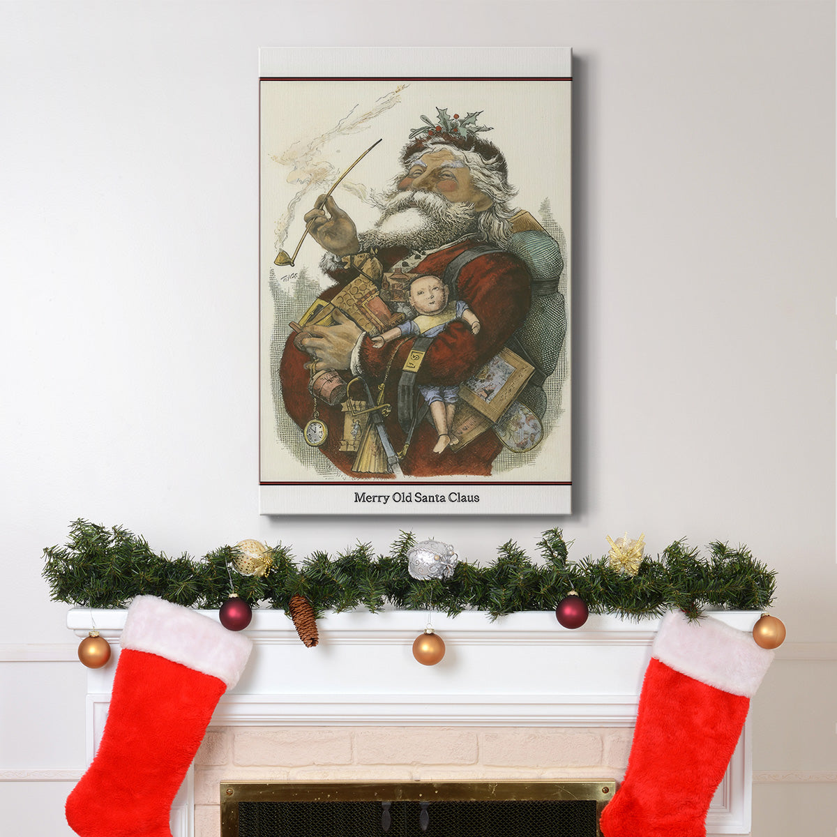 Merry Santa - Gallery Wrapped Canvas