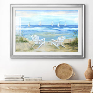 Seaside Escape - Modern Framed Art Print