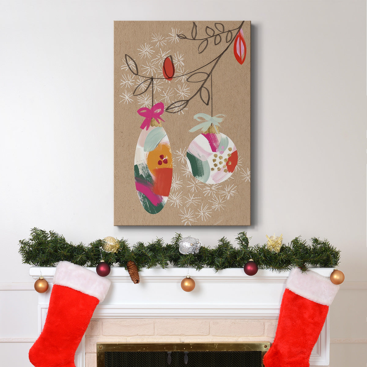 Crafty Christmas Collection B - Gallery Wrapped Canvas