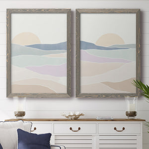 Wave Tableau I - Premium Framed Canvas 2 Piece Set - Ready to Hang