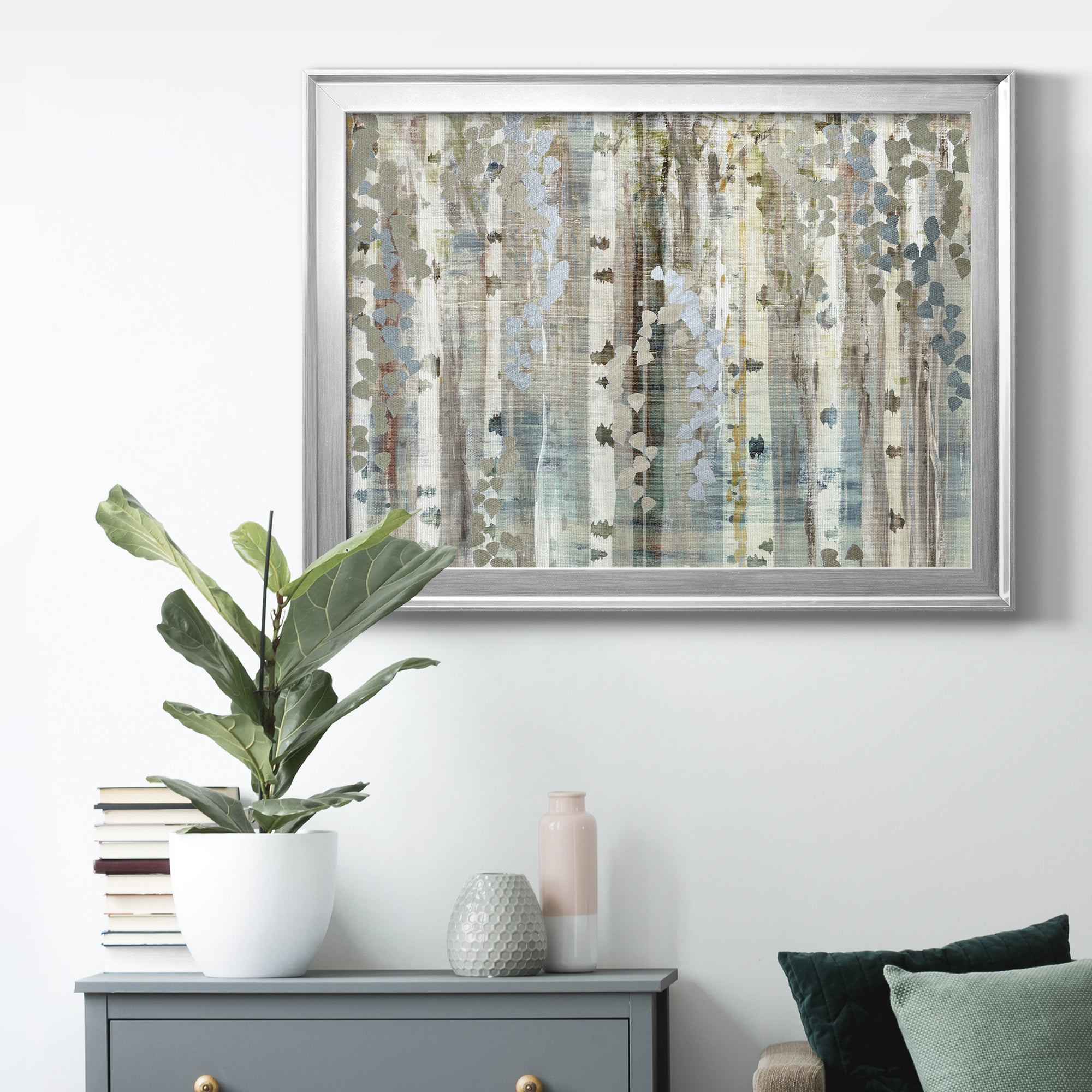 Birch Wood Meadow Premium Classic Framed Canvas - Ready to Hang