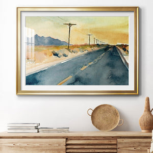 Deserted Highway II - Modern Framed Art Print