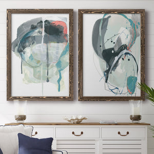 Stone Aperture III - Barnwood Framed Canvas Set