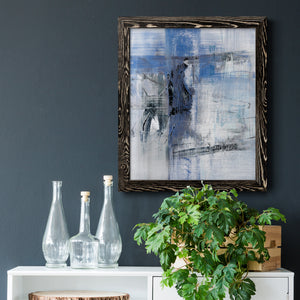 Reflections in Indigo - Premium Canvas Framed in Barnwood - Ready to Hang