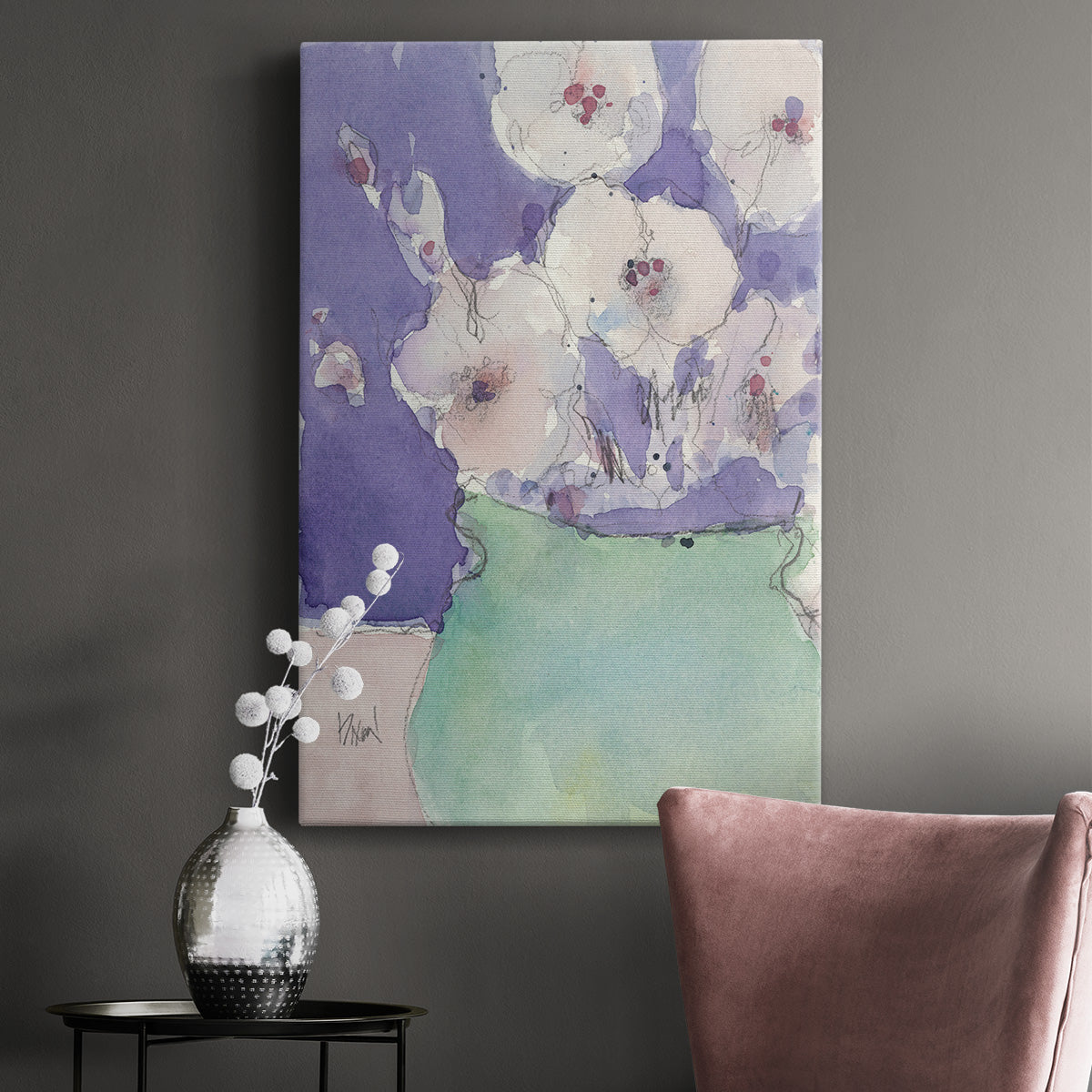 Floral Objects II Premium Gallery Wrapped Canvas - Ready to Hang