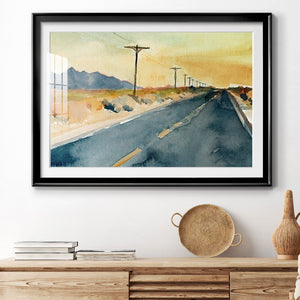 Deserted Highway II - Modern Framed Art Print