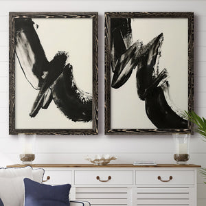 Black Expression I - Premium Framed Canvas 2 Piece Set - Ready to Hang