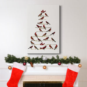 Red Bird Christmas Collection B - Gallery Wrapped Canvas