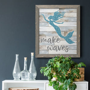 Make Waves - Premium Canvas Framed in Barnwood - Ready to Hang