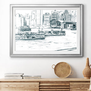 Ferryboats I - Modern Framed Art Print