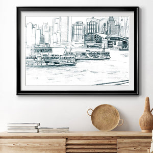 Ferryboats I - Modern Framed Art Print