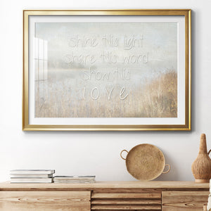 Shine His Light - Modern Framed Art Print