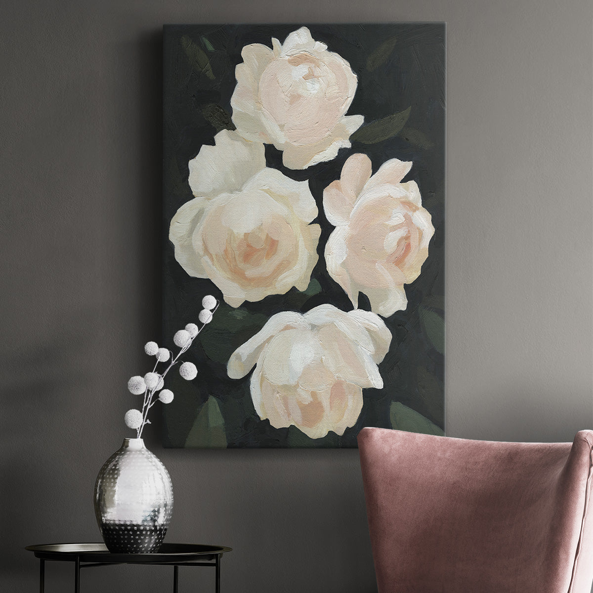 Nighttime Flora I Premium Gallery Wrapped Canvas - Ready to Hang