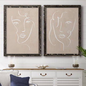 Curly Face I - Barnwood Framed Canvas Set