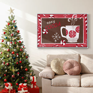 Cozy Cocoa Christmas Collection A - Framed Gallery Wrapped Canvas in Floating Frame