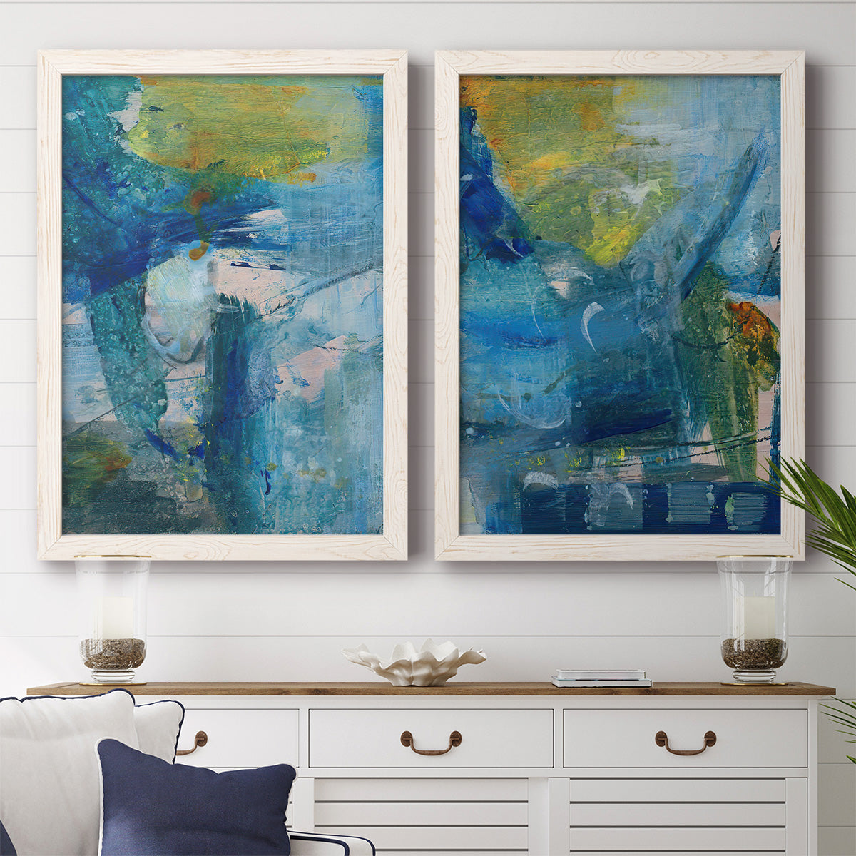 Spring Winds III - Premium Framed Canvas 2 Piece Set - Ready to Hang